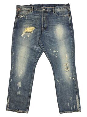 Size 42 Vintage Denim Supply Ralph Lauren Distressed Slim Fit Denim MJ33B01 Used